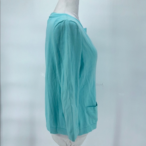 Vineyard Vines Aqua Blue Button Front Cardigan Sweater Size L - Picture 5 of 9